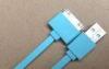 Blue 30 pin IPhone 4 Charger USB Cable / Ipad 2 USB Charger Cable