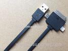 High Speed Genuine SAMSUNG Multifunction USB Cable , Black 3 In One Charging Cable