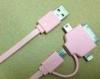 Colorful 1M 4-in-1 Multifunction USB Cable , Micro USB Charger Data Cable