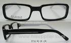 Wide Square Black Acetate Optical Eyeglass Frames For Men , Comfortable