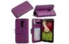 LG Mobile Phone Covers Frosted Purple Leather Wallet Cell Phone Case