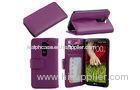 LG Mobile Phone Covers Frosted Purple Leather Wallet Cell Phone Case