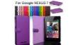 Purple PU Leather Stand Google Nexus Tablet Covers Wallet Style