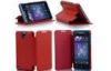 Lenovo S890 Red Leather Wallet Cover Handmade Mobile Phone Case