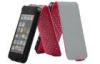 Red Shock Proof Leather iPhone5c Cover , Slim Mobile Phone Shells