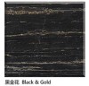 black and gold marble stone