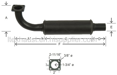 farm tractor muffler/tractor silencer/exhaust silencer