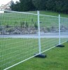 retractable construction temporary fencing with round pipe