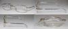 1.75 Folding Reading Glasses For Women , Narrow Oval Shaped Metal Frame