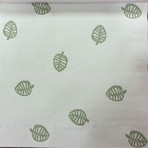 soft knitted mattress fabric jacquard leaf pattern