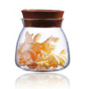 hand blown glass storage jar