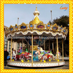 Theme park amusement rides carousel horse