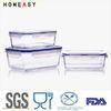 FDA / LFGB Pyrex Glass Food Containers , Heat Resistant Lunch Boxes