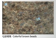 Natural Colorful brown beads Granite