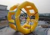 Yellow Rolling Inflatable Water Wheel Water Game Waterproof PVC For Festival Activity