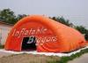 Rental Advertisement Orange Inflatable Dome Tent Marquee With Digital Inkjet Printing