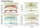Blue / Red Bifocal Reading Glasses 1.00 - 4.00 Lens , Rectangle Metal Frame