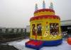 Happy Birthday Inflatable Bouncy Castle Jumping Rental , Lead Free Inflatable Bouncers