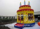 Happy Birthday Inflatable Bouncy Castle Jumping Rental , Lead Free Inflatable Bouncers