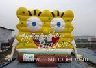 Funny Sponge Bob Commercial Inflatable Bouncers Double Zipper For Kids / Adults