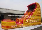 Ice / Fire Orange Inflatable Slide Bouncer Rental For Children Birthday Party