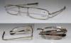 Metal Folding Reading Glasses For Men , 1.00 - 4.00 Lens Rectangular Shaped