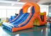 Backyard Nylon Oxford Inflatable Bounce House Orange With Dual Slide
