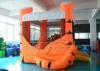 Outdoor Orange Tiger Inflatable Bounce House PVC For Kids Birthday Party