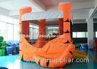 Outdoor Orange Tiger Inflatable Bounce House PVC For Kids Birthday Party