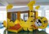 Air Jumper Tiger Inflatable Moon Bounce House Yellow AU For Amusement Park