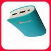 Colorful 7800 mAh Portable Battery Power Bank With LED Flashlight , Green USB Power Source