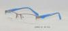 Metal Stainless Steel Half rim Eyeglass Frames Blue / Red , Spectacles Frames For Round Face Women