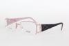 Fashion Ladies Metal Half Rim Eyeglass Frames For Wide Faces , Light Colors