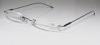 Custom Narrow Rectangular 3.00 Rimless Eyeglass Frames For Women With Demo Lens