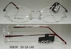 Beta Titanium Rimless Eyeglass Frames , Red Optical Spectacle Frames For Women