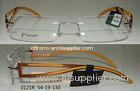 Wide Ultralight Titanium Eyeglass Frames For Boys , Orange Color , Rectangular Shaped