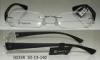 Black Rimless Beta Titanium Spectacle Frames With Saddle Bridge , Demo Lens