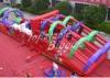 Red PVC Giant Inflatable Obstacle Course For Outdoor Advertisement