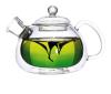 hand blown double wall Glass teapots