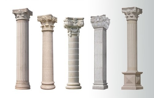 Stone Carving round granite column
