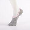 Gray Jacquard Women No Show Socks , Breathable Super No Show Socks