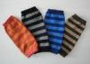 Custom Stripe Knitted Arm Warmer , Eco-friendly Long Fingerless Gloves For Winter