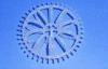 145mm PP / PVC Teller Rosette Ring , Heat Resistant Plastic Random Packing