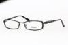 Full Black Rectangle Dixon Optical Glasses Frames For Men , Italy Design