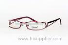 Metal Women Dixon Optical Eyeglass Frames For Rectangular Face , Red / White And Black