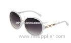 Optic White Frame Polarized Sunglasses For Women , Plastic Polycarbonate