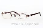 Half Frame Metal Ladies Optical Frames , Spectacles Frames For Round Face Women