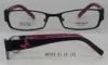 Metal Optical Black Rectangular Eyeglass Frames For Women With Butterfly Pattern