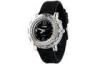 Girl Waterproof Small Face Quartz Watch With Black Silicone Band