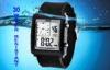 LCD Digital Watches Black Silicone LCD EL Backlight Analogue CHI Watch For Gift